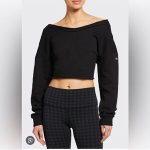 ALO Yoga Black Cropped Top